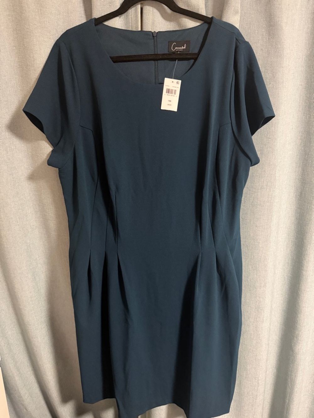 Connected Apparel Teal Sheath Dress - Elegant Work-to-Evening Style - 18W